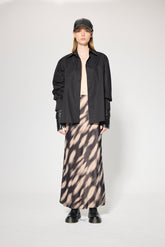 PRINTED SATEN DRESS